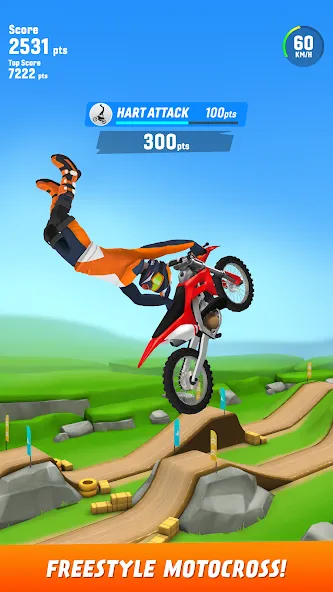 Max Air Motocross (Макс Эйр Мотокросс) МОД/Взлом [Много монет, Открытые уровни и Мега MOD] Screenshot 1