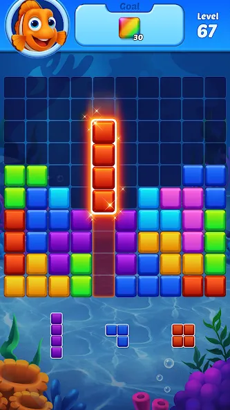 Block Puzzle Ocean МОД/Взлом [Деньги, Монеты и Меню MOD] Screenshot 4