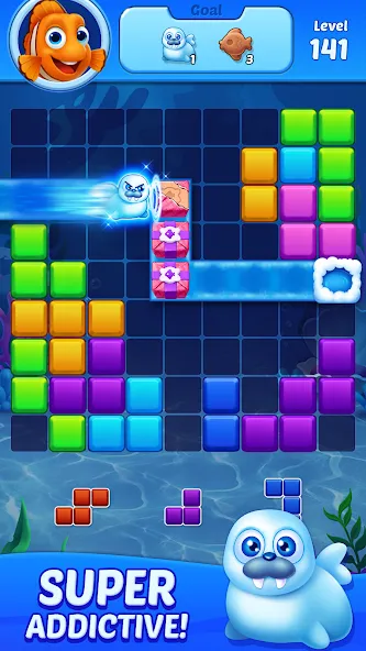 Block Puzzle Ocean МОД/Взлом [Деньги, Монеты и Меню MOD] Screenshot 5