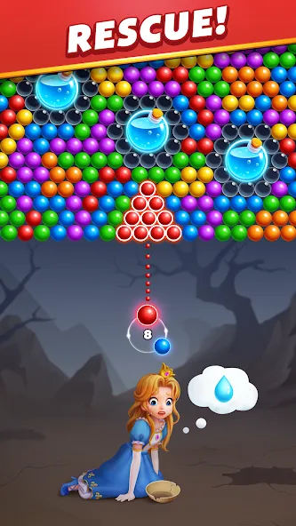 Bubble Shooter Royal Pop МОД/Взлом [Много денег, Монет и Все открыто] Screenshot 1