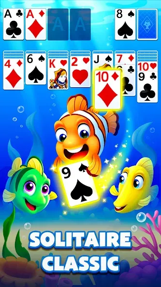 Solitaire Ocean МОД/Взлом [Много монет, Открытые уровни и Мега MOD] Screenshot 4