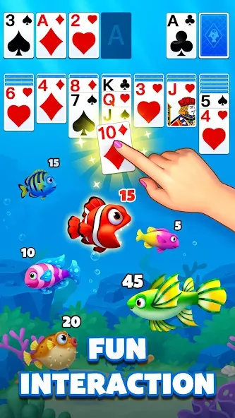 Solitaire Ocean МОД/Взлом [Много монет, Открытые уровни и Мега MOD] Screenshot 5