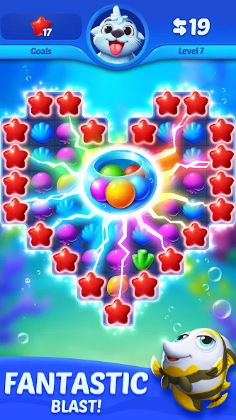 Ocean Match МОД/Взлом [Много монет, Открытые уровни и Мега MOD] Screenshot 2