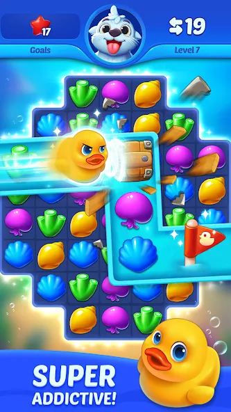 Ocean Match МОД/Взлом [Много монет, Открытые уровни и Мега MOD] Screenshot 3
