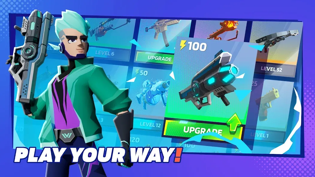 1v1.LOL - Battle Royale Game МОД/Взлом [Меню, Бесконечные монеты и Открытые уровни] Screenshot 3