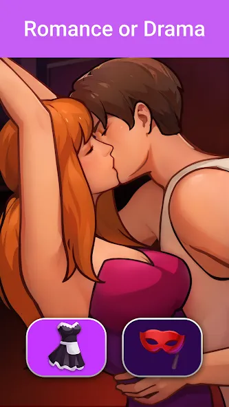 LUV: Anime Girls Adult Game XX (ЛЮВ) МОД/Взлом [Меню, Бесконечные монеты и Открытые уровни] Screenshot 3