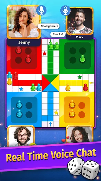 Ludo Game COPLE - Voice Chat МОД/Взлом [Меню, Бесконечные монеты и Открытые уровни] Screenshot 4