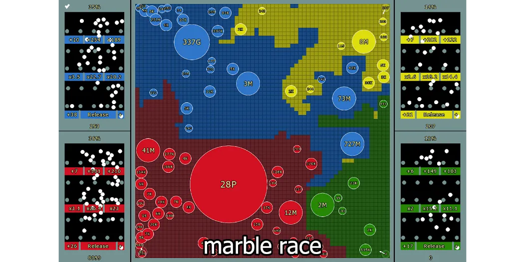 Marble Race and Territory War (Марбл Рейс и Территориальная Война) МОД/Взлом [Много денег, Монет и Все открыто] Screenshot 1