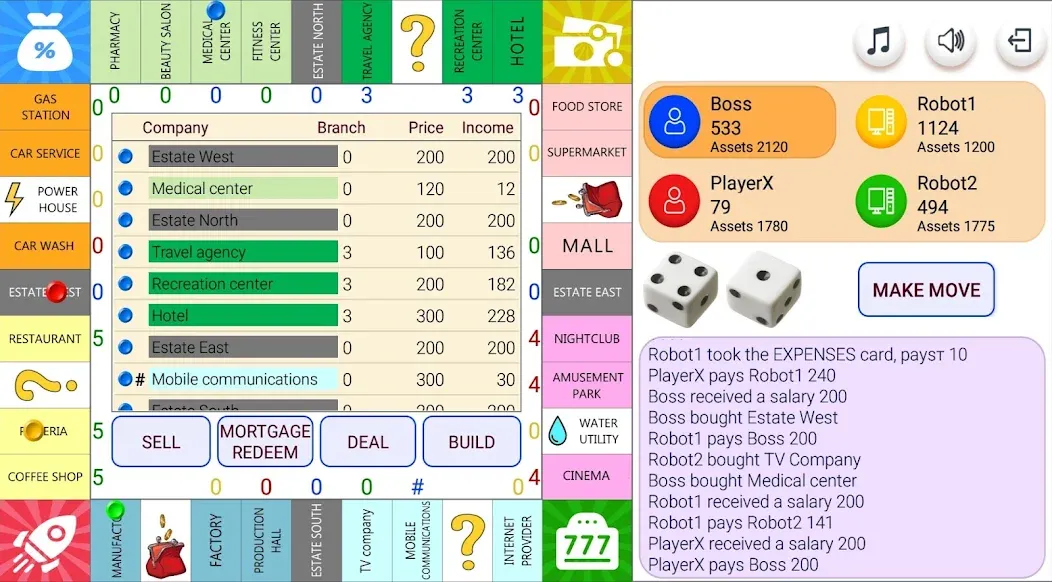 Monopolist Business Dice Board МОД/Взлом [Все открыто, Дополнительные деньги и Меню MOD] Screenshot 1