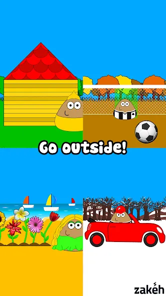 Pou (Пуо) МОД/Взлом [Деньги, Монеты и Меню MOD] Screenshot 4