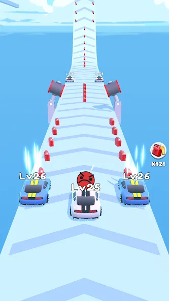 Merge Car Run - Evolution Race (Мердж Кар Ран) МОД/Взлом [Все открыто, Дополнительные деньги и Меню MOD] Screenshot 4
