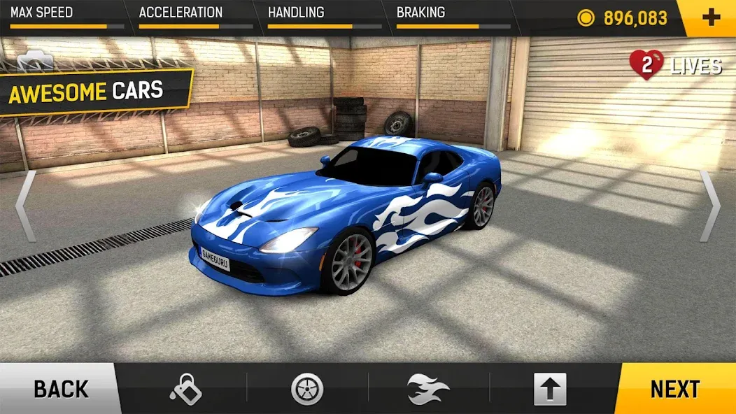Racing Fever (Рейсинг Фивер) МОД/Взлом [Деньги, Монеты и Меню MOD] Screenshot 3