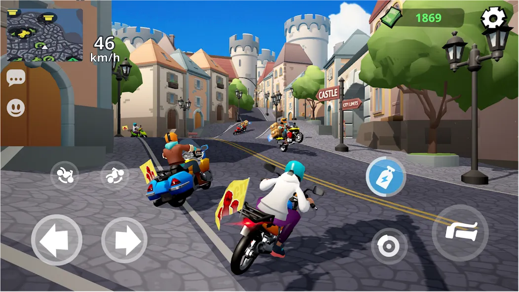 Moto City: Mad Bike Delivery (Мото Сити) МОД/Взлом [Деньги, Монеты и Меню MOD] Screenshot 1