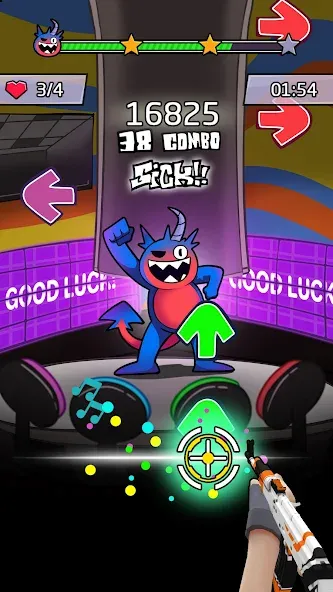 Beat Shooter Night: Rap Battle (ФНФ Фанк) МОД/Взлом [Деньги, Монеты и Меню MOD] Screenshot 2