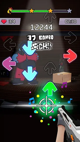Beat Shooter Night: Rap Battle (ФНФ Фанк) МОД/Взлом [Деньги, Монеты и Меню MOD] Screenshot 4