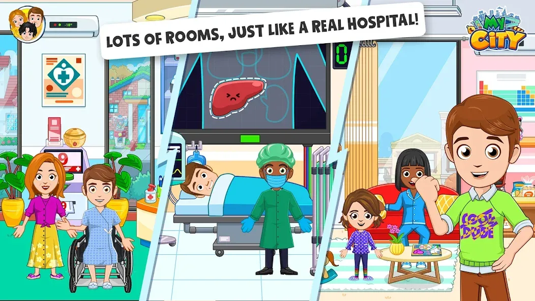 My City : Hospital (Мой город) МОД/Взлом [Деньги, Монеты и Меню MOD] Screenshot 5