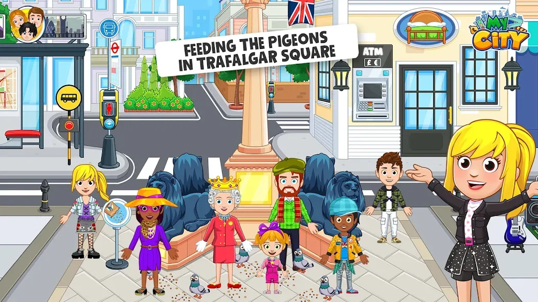 My City : London (Мой город) МОД/Взлом [Все открыто, Дополнительные деньги и Меню MOD] Screenshot 4
