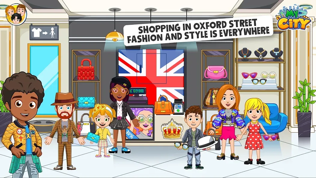 My City : London (Мой город) МОД/Взлом [Все открыто, Дополнительные деньги и Меню MOD] Screenshot 5