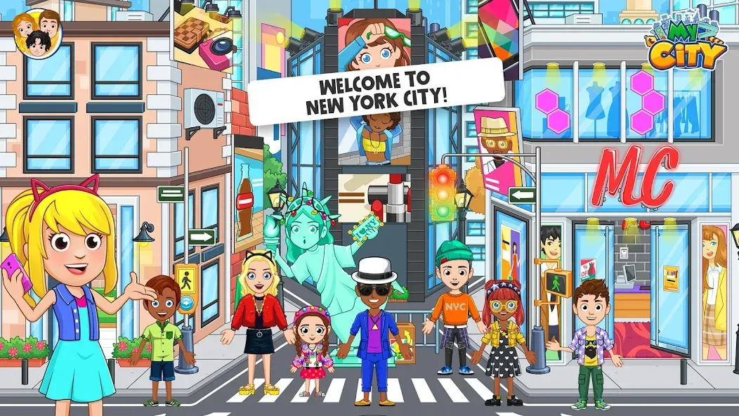 My City: NewYork Trip (Мой город) МОД/Взлом [Все открыто, Дополнительные деньги и Меню MOD] Screenshot 1