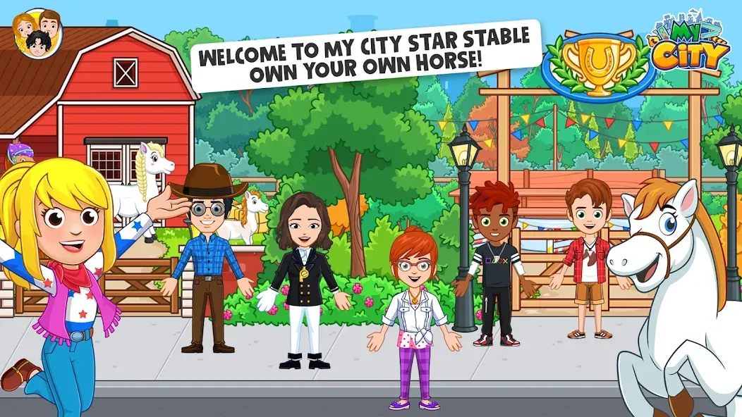 My City: Star Horse Stable (Мой город) МОД/Взлом [Меню, Бесконечные монеты и Открытые уровни] Screenshot 1