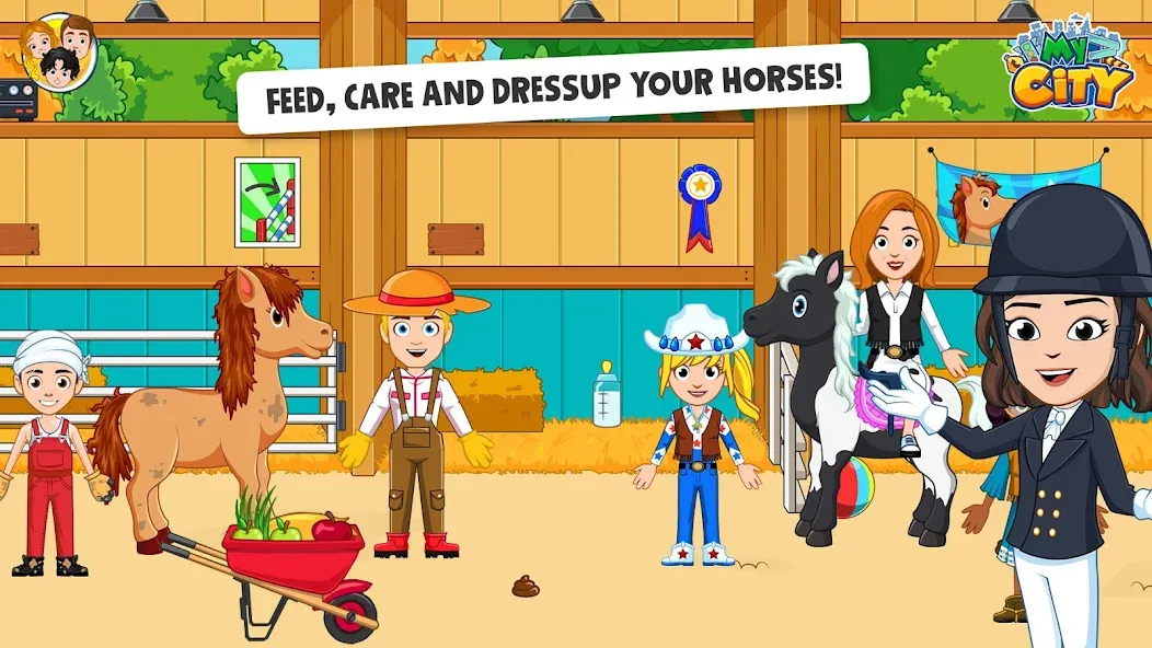 My City: Star Horse Stable (Мой город) МОД/Взлом [Меню, Бесконечные монеты и Открытые уровни] Screenshot 2