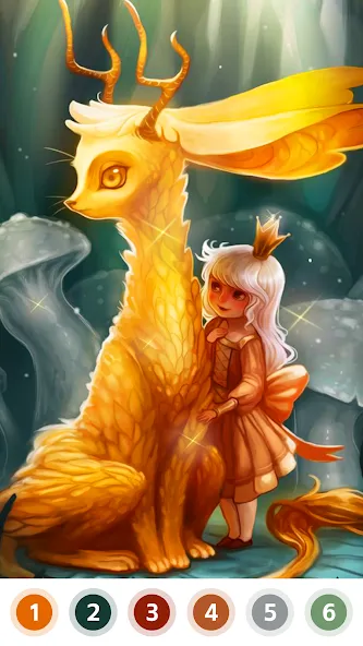 Myth & Fairy Color by Number МОД/Взлом [Все открыто, Дополнительные деньги и Меню MOD] Screenshot 3