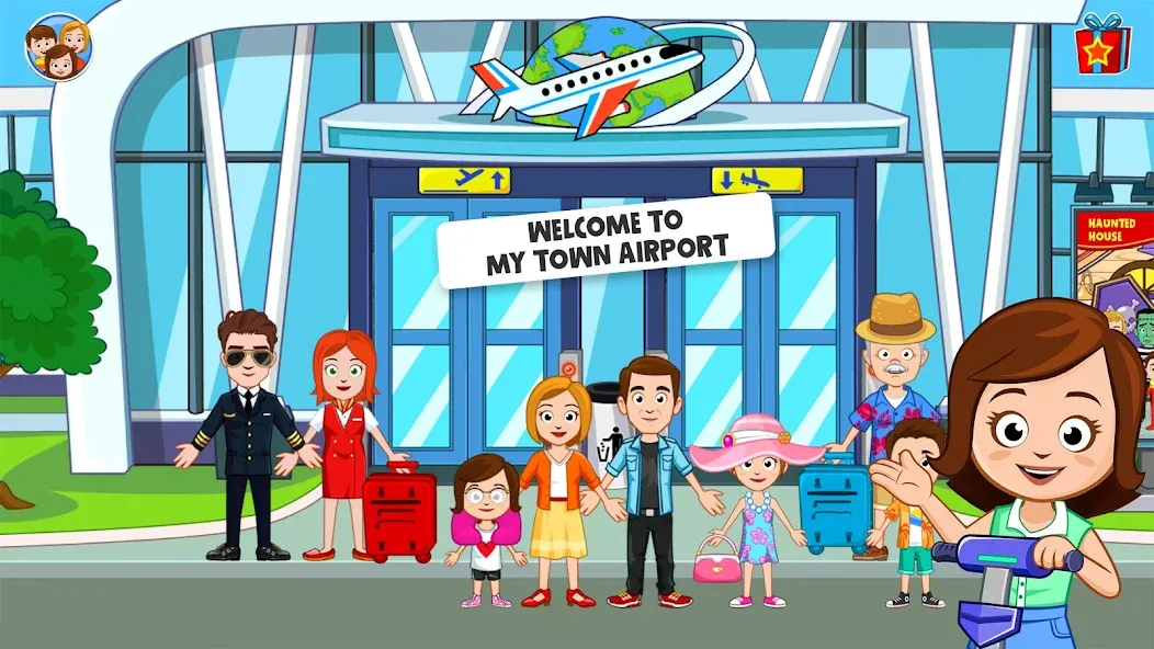 My Town Airport games for kids (Май Таун) МОД/Взлом [Много денег, Монет и Все открыто] Screenshot 1