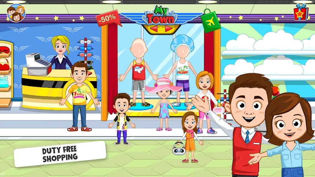 My Town Airport games for kids (Май Таун) МОД/Взлом [Много денег, Монет и Все открыто] Screenshot 4