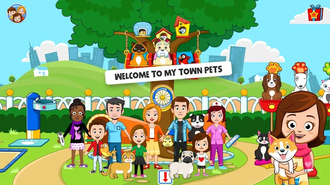 My Town: Pet games & Animals (Май Таун) МОД/Взлом [Все открыто, Дополнительные деньги и Меню MOD] Screenshot 1