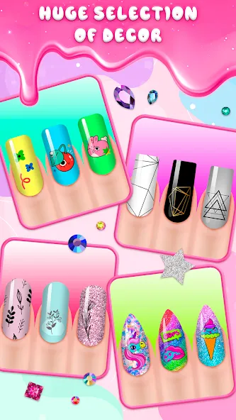 Nail Salon МОД/Взлом [Все открыто, Дополнительные деньги и Меню MOD] Screenshot 2