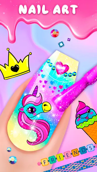 Nail Salon МОД/Взлом [Все открыто, Дополнительные деньги и Меню MOD] Screenshot 4