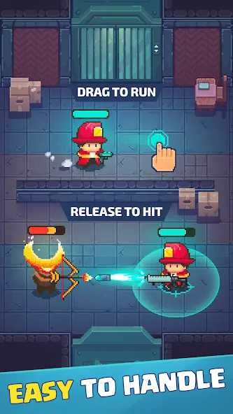 Firefighter: pixel shooter МОД/Взлом [Меню, Бесконечные монеты и Открытые уровни] Screenshot 2
