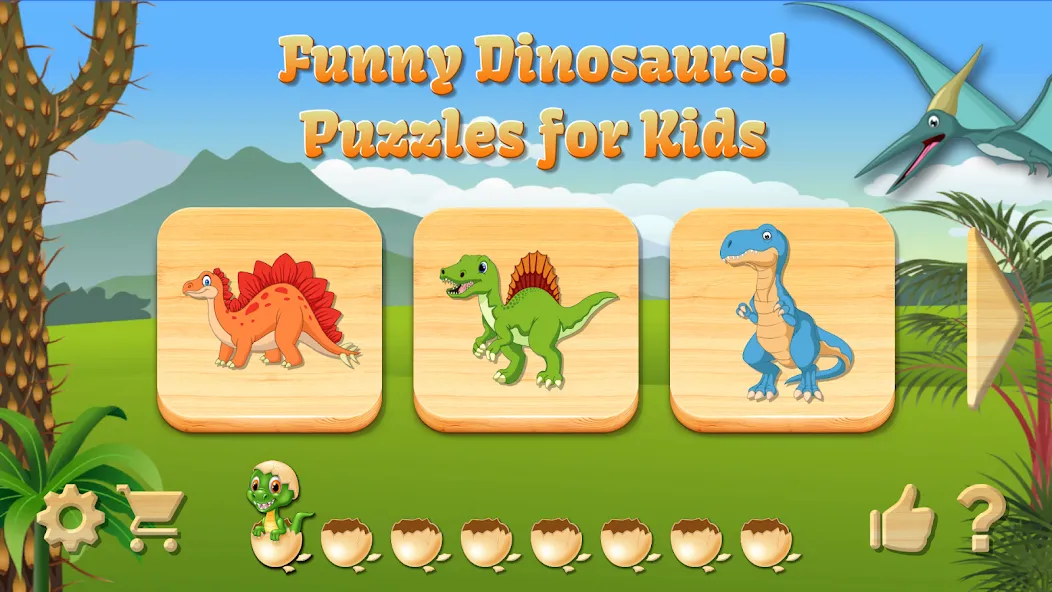 Dino Puzzle МОД/Взлом [Меню, Бесконечные монеты и Открытые уровни] Screenshot 1