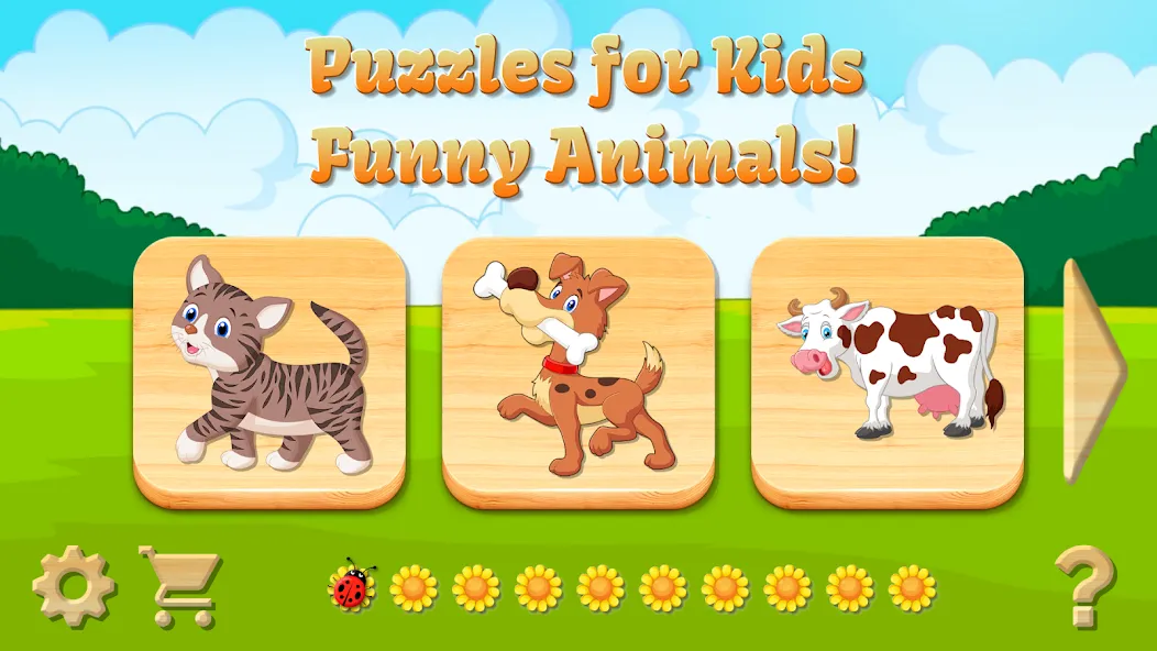 Baby Puzzles for Kids МОД/Взлом [Меню, Бесконечные монеты и Открытые уровни] Screenshot 1