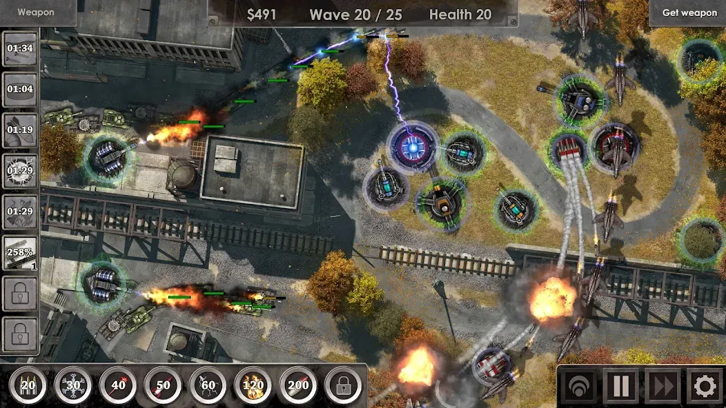 Defense Zone 3 HD (Дефенс Зон 3 ) МОД/Взлом [Деньги, Монеты и Меню MOD] Screenshot 2