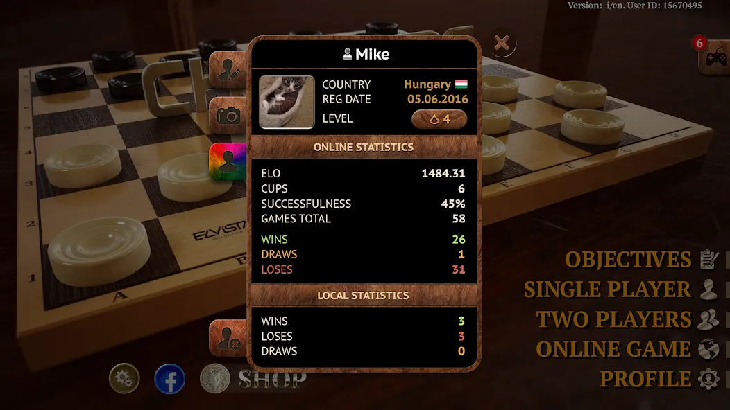 Checkers Online Elite МОД/Взлом [Деньги, Монеты и Меню MOD] Screenshot 5