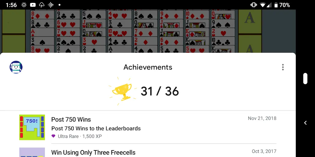 FreeCell with Leaderboards (Фрикел с таблицей лидеров) МОД/Взлом [Деньги, Монеты и Меню MOD] Screenshot 4