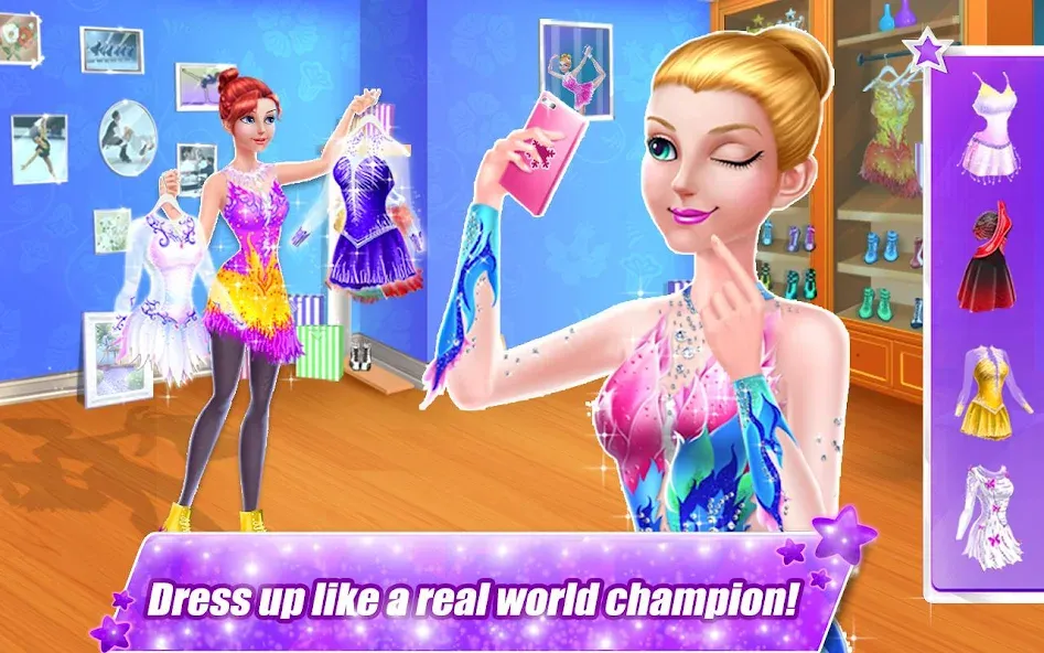 Ice Skating Superstar - Perfec МОД/Взлом [Много денег, Монет и Все открыто] Screenshot 2