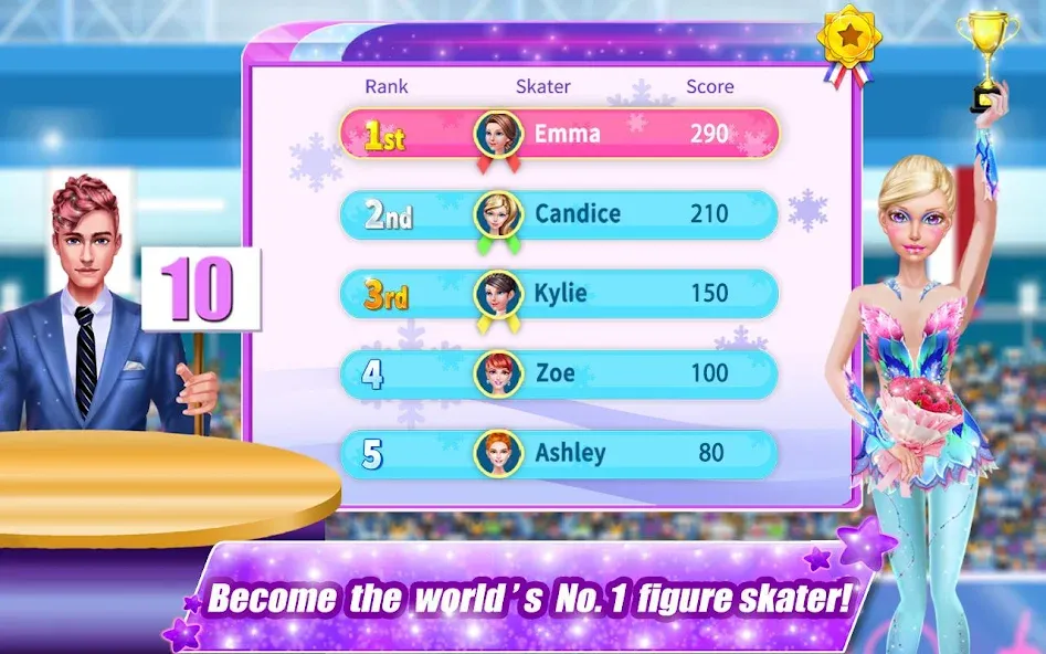Ice Skating Superstar - Perfec МОД/Взлом [Много денег, Монет и Все открыто] Screenshot 4