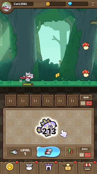 Cat Hero : Idle RPG (Кэт Хиро) МОД/Взлом [Все открыто, Дополнительные деньги и Меню MOD] Screenshot 1