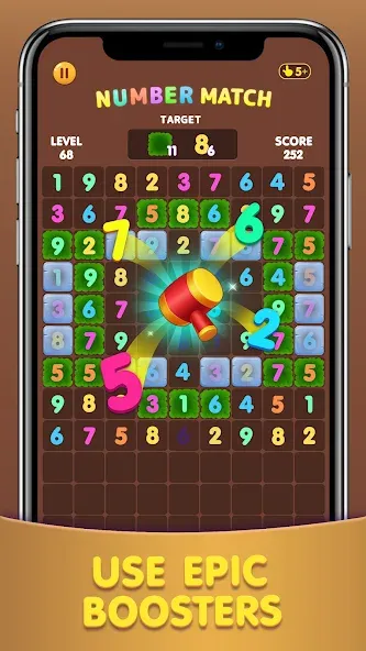 Number Match: Ten Crush Puzzle (Намбер Матч) МОД/Взлом [Много денег, Монет и Все открыто] Screenshot 1