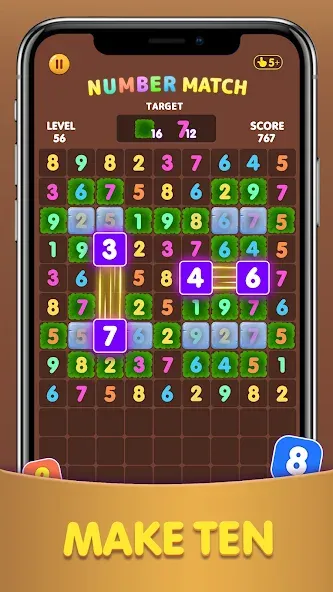 Number Match: Ten Crush Puzzle (Намбер Матч) МОД/Взлом [Много денег, Монет и Все открыто] Screenshot 4