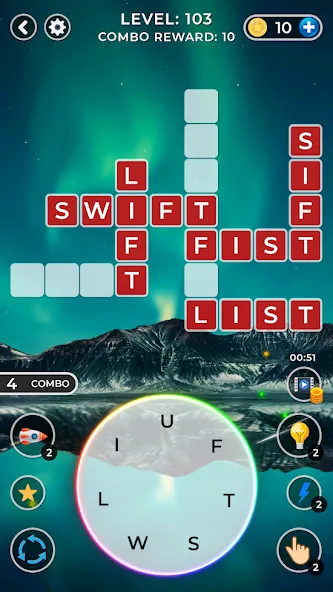 WOW4:Word Connect Offline Word (ВАУ 4) МОД/Взлом [Много монет, Открытые уровни и Мега MOD] Screenshot 1