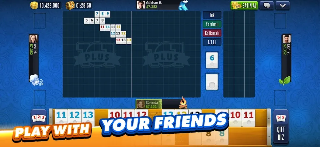 101 Okey Plus Rummy Board Game МОД/Взлом [Много денег, Монет и Все открыто] Screenshot 4