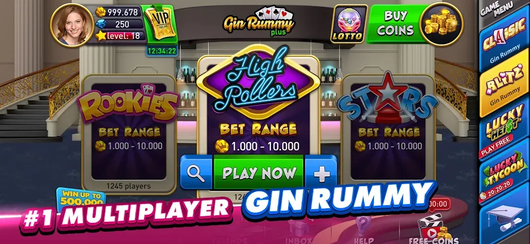 Gin Rummy Plus: Fun Card Game (Джин Рамми Плюс) МОД/Взлом [Деньги, Монеты и Меню MOD] Screenshot 2