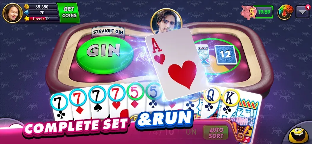 Gin Rummy Plus: Fun Card Game (Джин Рамми Плюс) МОД/Взлом [Деньги, Монеты и Меню MOD] Screenshot 4