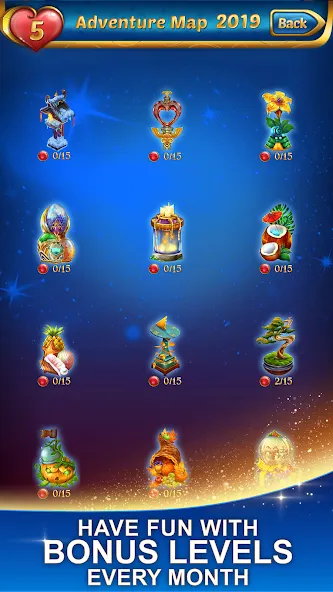 Lost Jewels - Match 3 Puzzle (Лост Джуэлс) МОД/Взлом [Меню, Бесконечные монеты и Открытые уровни] Screenshot 1