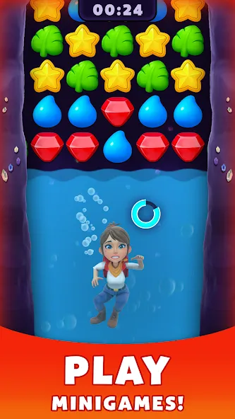 Treasure Party: Puzzle Fun! (Трежер Пати) МОД/Взлом [Все открыто, Дополнительные деньги и Меню MOD] Screenshot 1