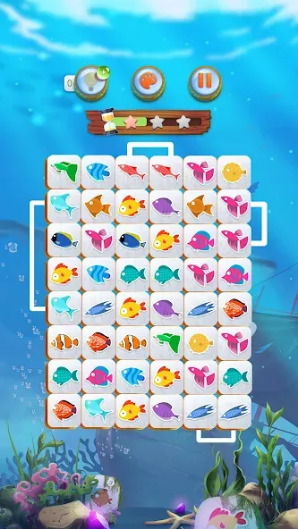 Mahjong Connect Fish World (Мацзян Коннект Рыбный Мир) МОД/Взлом [Бесконечные деньги, Монеты и Мега MOD] Screenshot 3