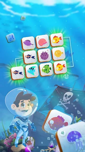 Mahjong Connect Fish World (Мацзян Коннект Рыбный Мир) МОД/Взлом [Бесконечные деньги, Монеты и Мега MOD] Screenshot 4